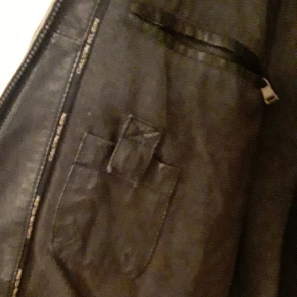 Vintage Calvin Klien Genuine Leather Jacket size XXL - Picture 5 of 7